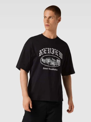 T-shirt z nadrukiem z motywem z logo REVIEW