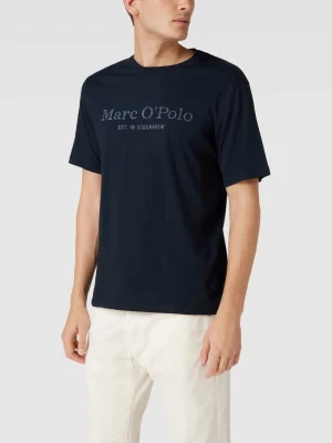 T-shirt z nadrukiem z napisem i logo Marc O'Polo
