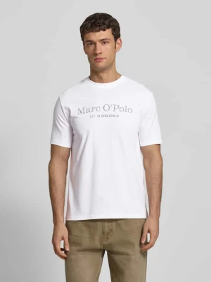 T-shirt z nadrukiem z napisem i logo Marc O'Polo