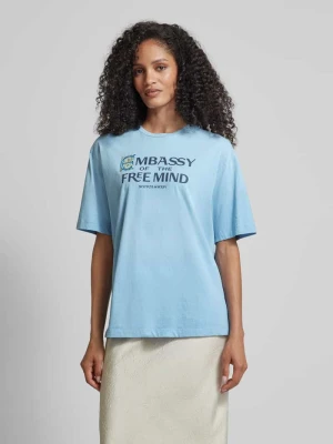 T-shirt z nadrukiem z napisem i logo Scotch & Soda