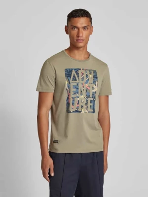 T-shirt z nadrukiem z napisem i motywem camel active