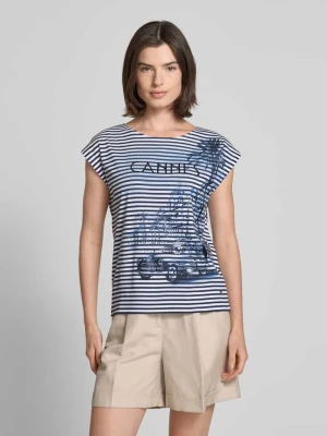 T-shirt z nadrukiem z napisem i motywem monari
