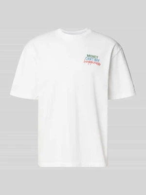T-shirt z nadrukiem z napisem i okrągłym dekoltem MC2 Saint Barth