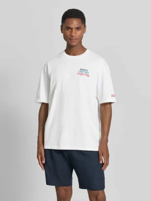 T-shirt z nadrukiem z napisem i okrągłym dekoltem MC2 Saint Barth