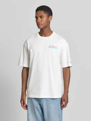T-shirt z nadrukiem z napisem i okrągłym dekoltem MC2 Saint Barth