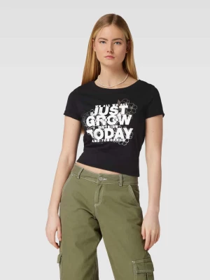 T-shirt z nadrukiem z napisem model ‘Just Grow’ QS