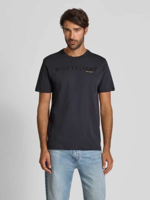 T-shirt z nadrukiem z napisem model ‘NIGHT FLIGHT CAMPAGNE’ PME Legend