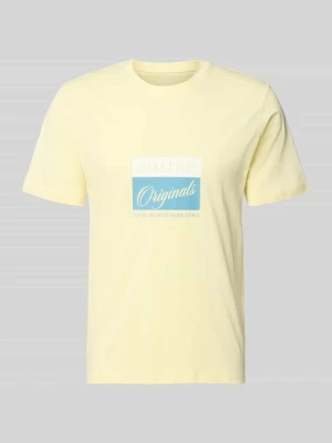 t-shirt z nadrukiem z napisem model 'RHYERES' jack & jones