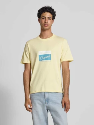 t-shirt z nadrukiem z napisem model 'RHYERES' jack & jones