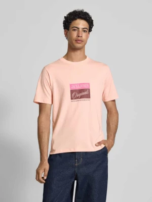 t-shirt z nadrukiem z napisem model 'RHYERES' jack & jones