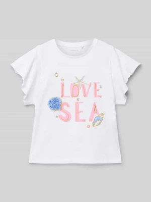 T-shirt z nadrukiem z napisem model ‘SEA’ name it