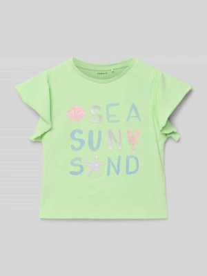 T-shirt z nadrukiem z napisem model ‘SEA’ name it