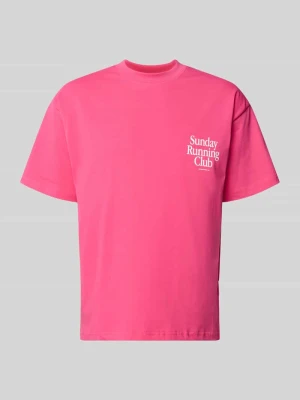t-shirt z nadrukiem z napisem model 'Sunday Running Club' ANOTHER COTTON LAB