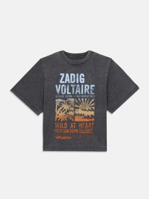 T-shirt z nadrukiem Zadig&Voltaire czarny
