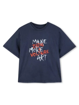 T-shirt z nadrukiem Zadig&Voltaire granatowy