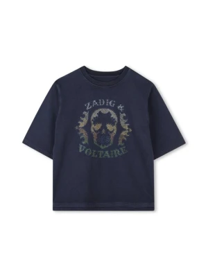 T-shirt z nadrukiem Zadig&Voltaire jasnoniebieski