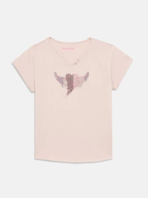 T-shirt z nadrukiem Zadig&Voltaire liliowy
