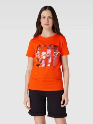 T-shirt z nadrukiem ze sloganem Boss Orange
