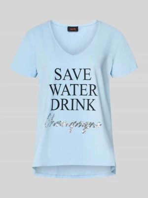 T-shirt z nadrukiem ze sloganem miss goodlife