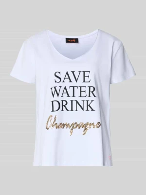 T-shirt z nadrukiem ze sloganem miss goodlife