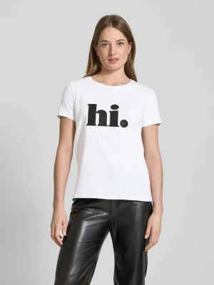 T-shirt z nadrukiem ze sloganem MORE & MORE