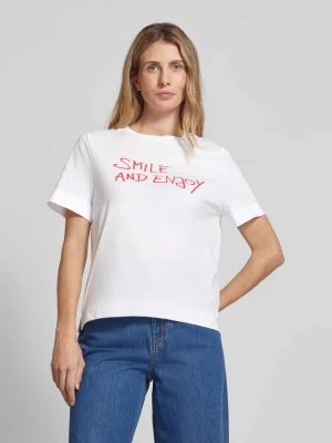 T-shirt z nadrukiem ze sloganem Rich & Royal