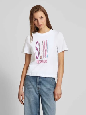 T-shirt z nadrukiem ze sloganem Rich & Royal