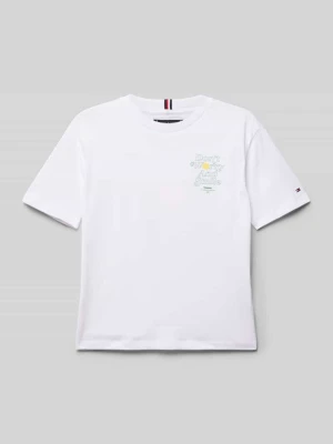 T-shirt z nadrukiem ze sloganem Tommy Hilfiger Teens