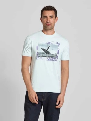 T-shirt z nadrukowanym motywem Boss Orange