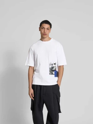 T-shirt z nadrukowanym motywem Dsquared2 Biały