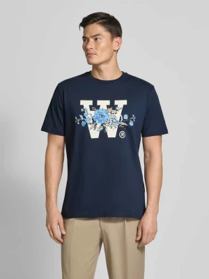 T-shirt z nadrukowanym motywem i logo model ‘Ace’ Wood Wood