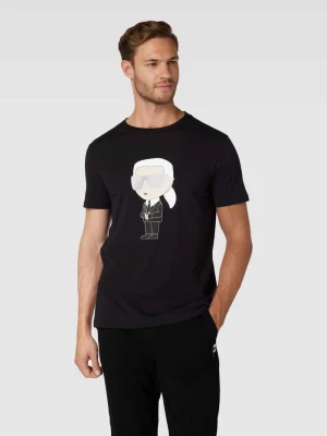 T-shirt z nadrukowanym motywem Karl Lagerfeld