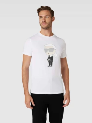T-shirt z nadrukowanym motywem Karl Lagerfeld
