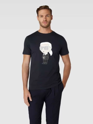 T-shirt z nadrukowanym motywem Karl Lagerfeld