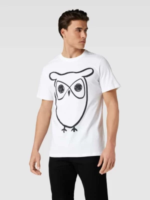 T-shirt z nadrukowanym motywem Knowledge Cotton Apparel