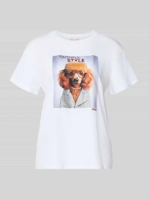 T-shirt z nadrukowanym motywem Liu Jo White