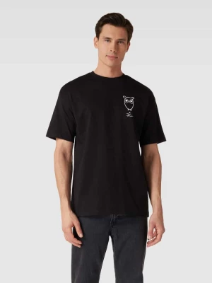 T-shirt z nadrukowanym motywem model ‘Loose camp’ Knowledge Cotton Apparel