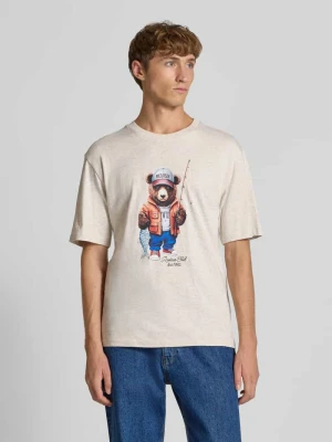 T-shirt z nadrukowanym motywem REVIEW