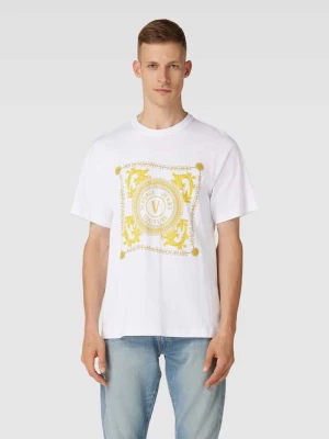 T-shirt z nadrukowanym motywem Versace Jeans Couture