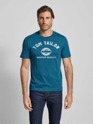 T-shirt z nadrukowanym napisem męski Tom Tailor