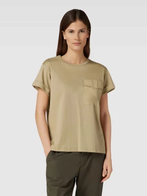 T-shirt z nakładaną kieszenią na piersi model ‘MARA’ MOS MOSH