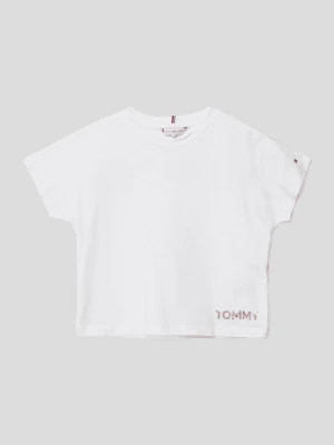 T-shirt z napisami z marką Tommy Hilfiger Teens