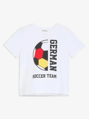 T-shirt z napisem German Soccer Team z czystej bawełny organicznej bonprix