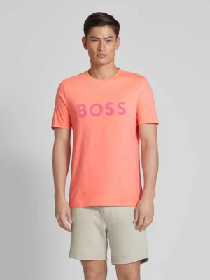 T-shirt z napisem z logo BOSS Green