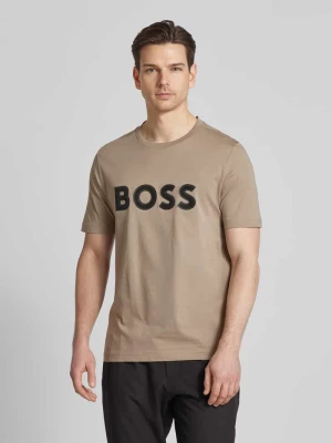 T-shirt z napisem z logo BOSS Green