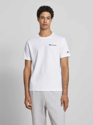 T-shirt z naszywanymi detalami z logo i okrągłym dekoltem Champion