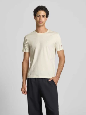 T-shirt z naszywanymi detalami z logo i okrągłym dekoltem Champion