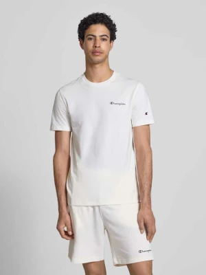 T-shirt z naszywanymi detalami z logo i okrągłym dekoltem Champion