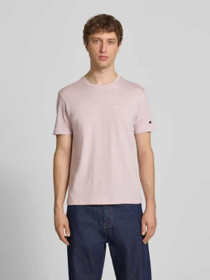 T-shirt z naszywanymi detalami z logo i okrągłym dekoltem Champion