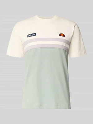 T-shirt z naszywanymi detalami z logo i okrągłym dekoltem Ellesse